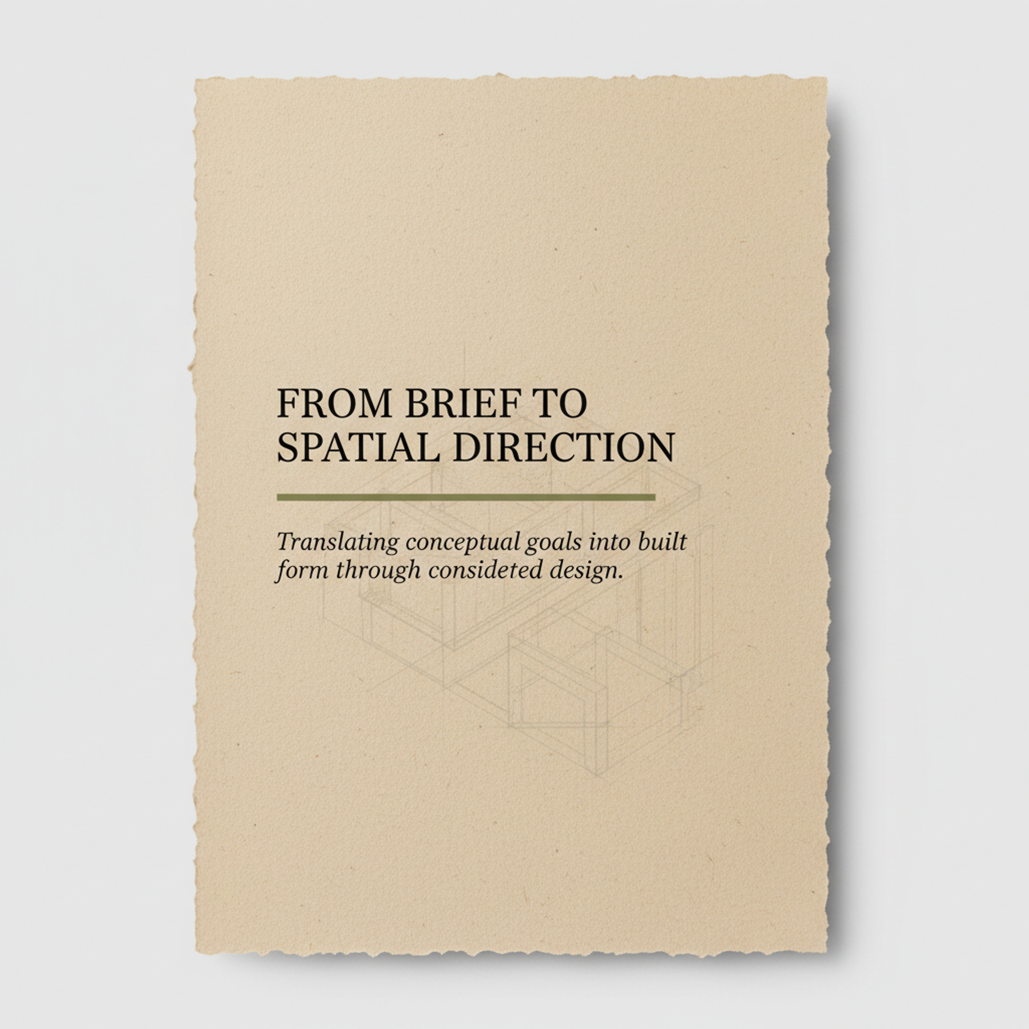 Conceptual Text Card — From Brief to Spatial Direction