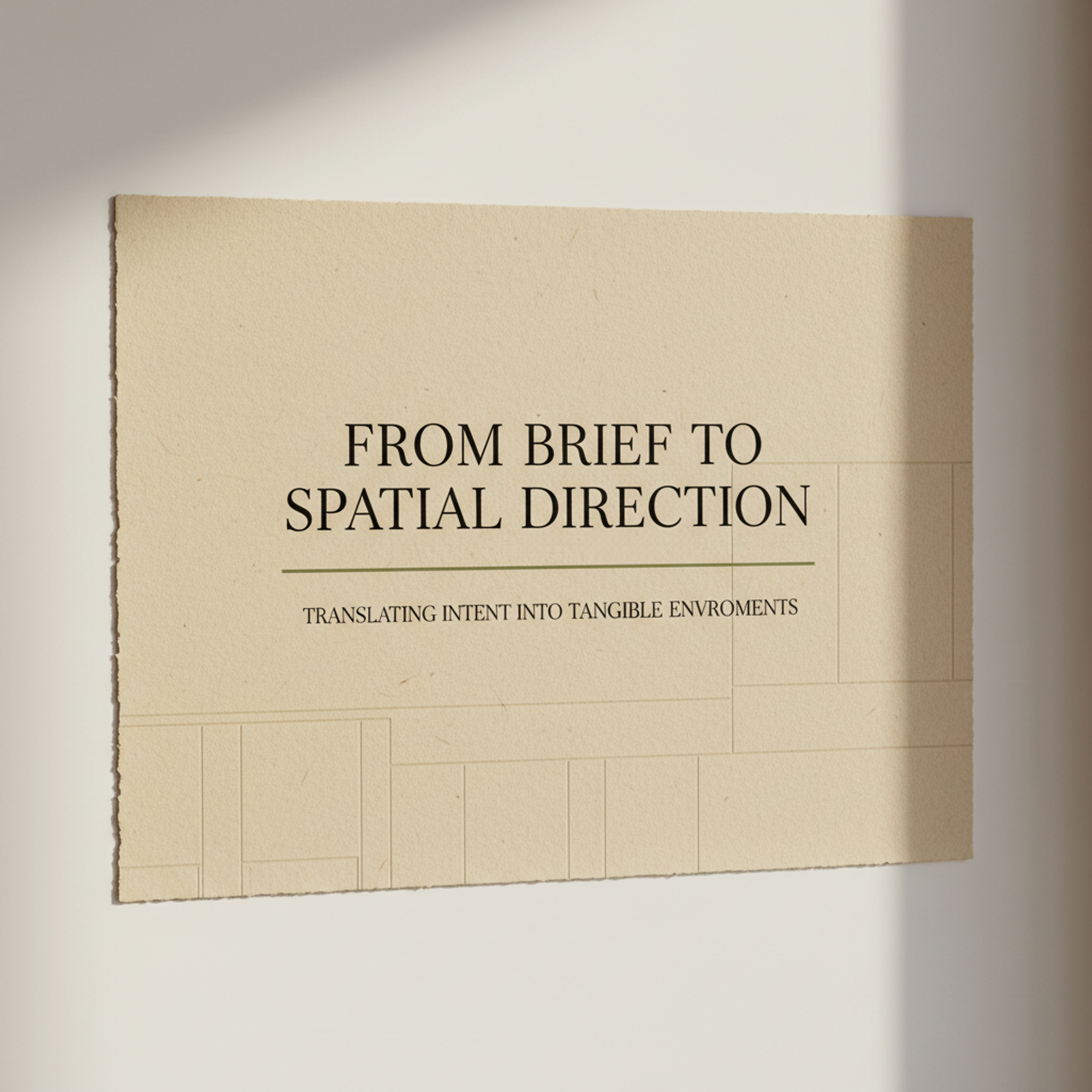 Conceptual Text Card — From Brief to Spatial Direction