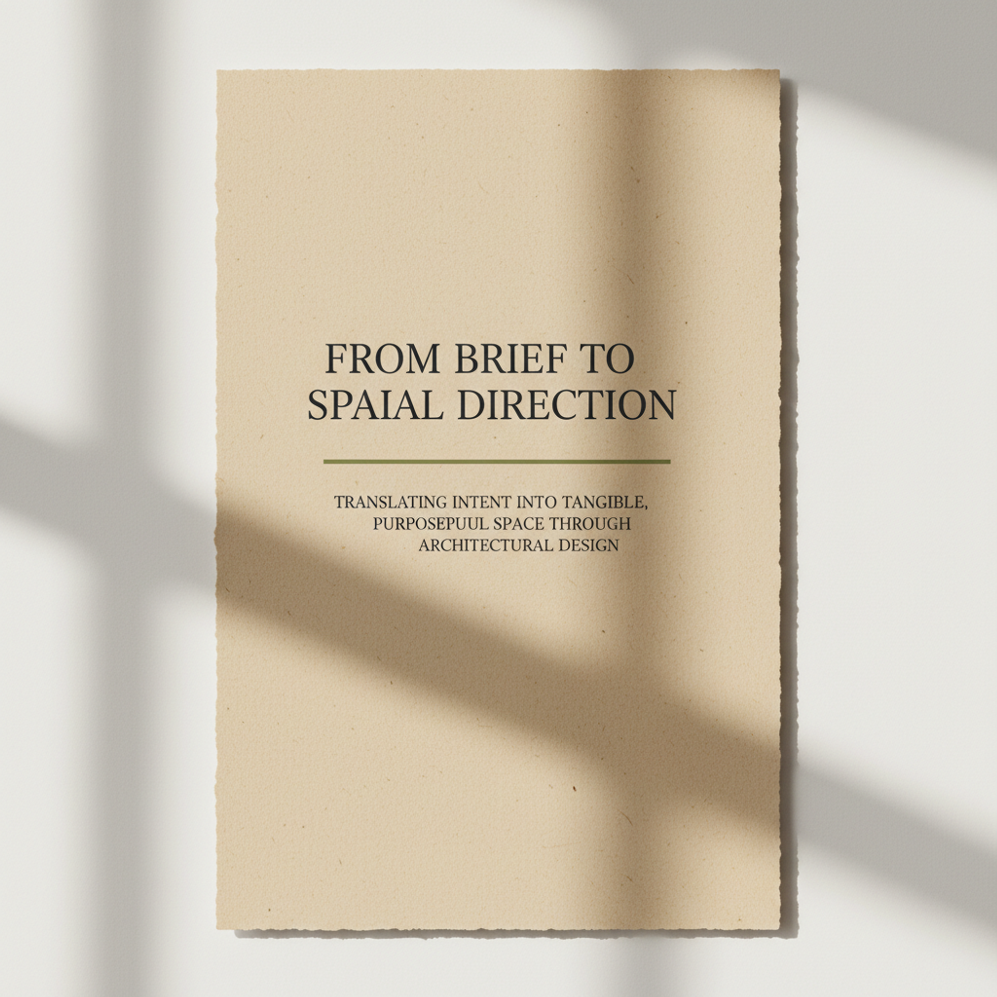 Conceptual Text Card — From Brief to Spatial Direction