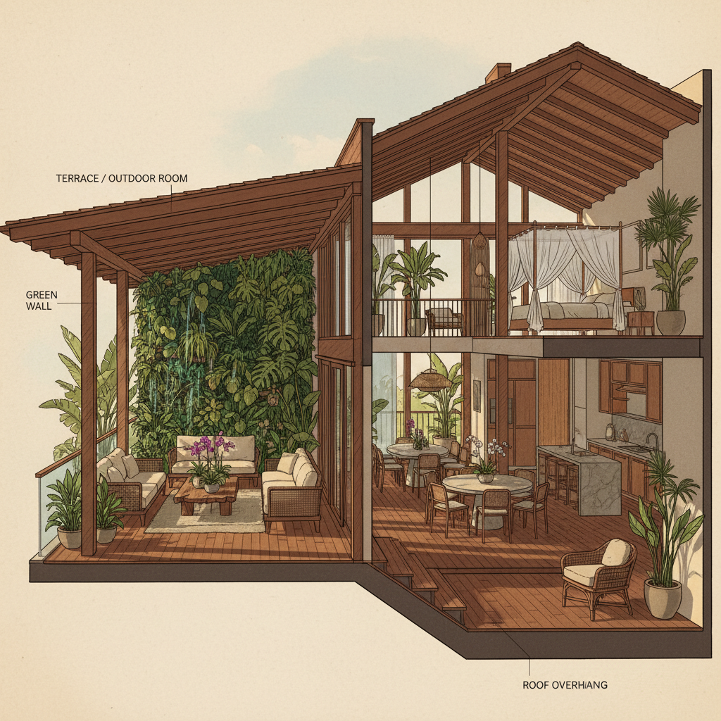 section for Private Penthouse Interior